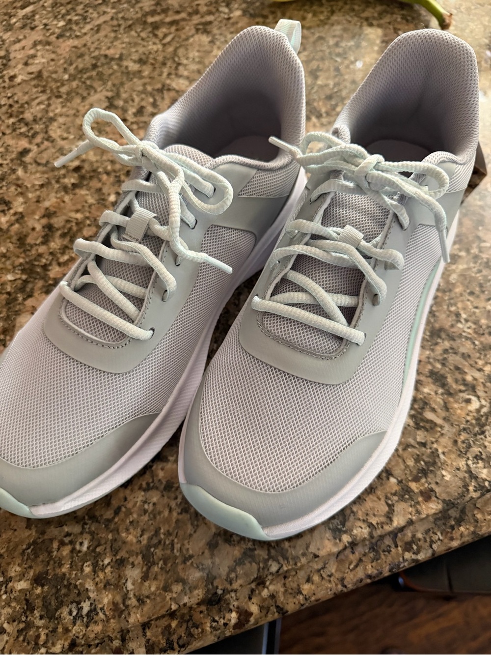 Athletic Works Women’s Lace-Up Mesh Sneakers - Light Gray sz 11